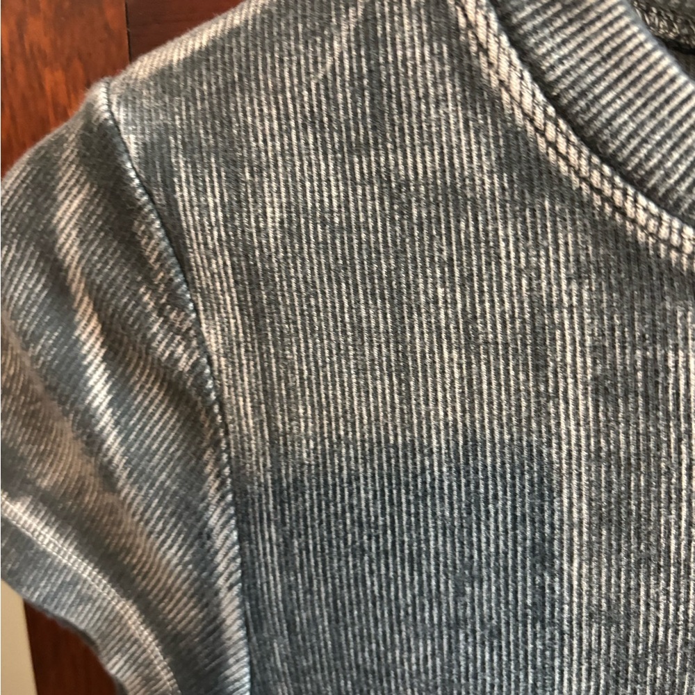 Topshop Charcoal Ribbed Tee - Picture 5 of 6